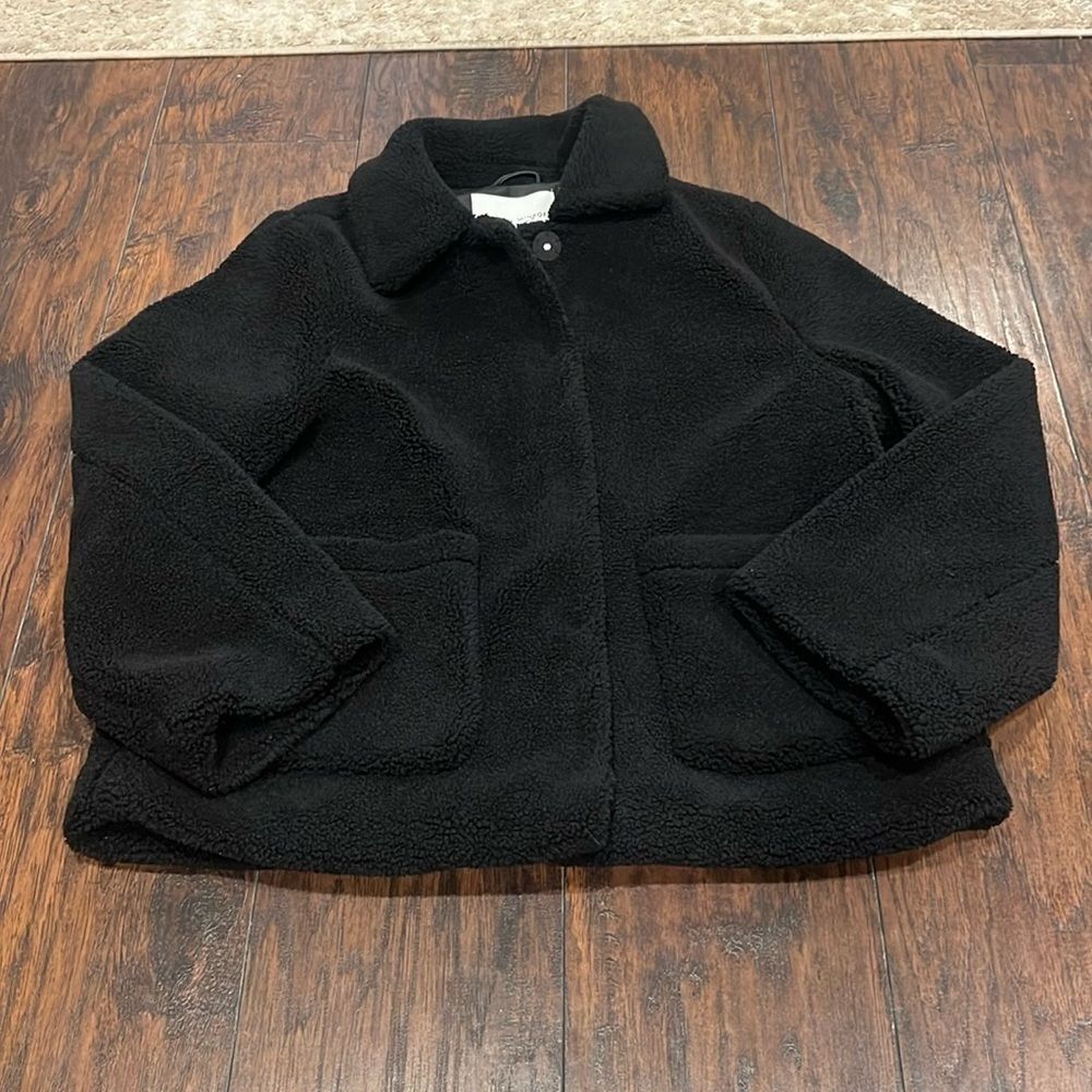 Black Rebecca Minkoff Teddy Coat size L in excellent condition
